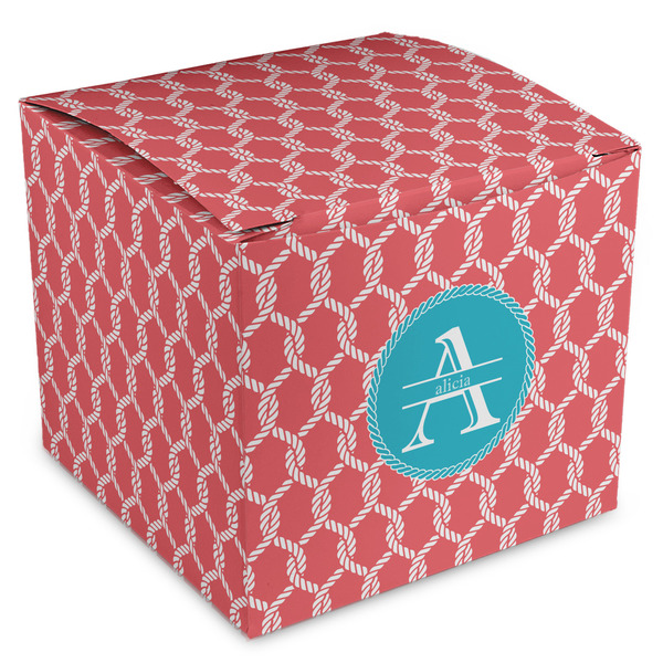 Custom Linked Rope Cube Favor Gift Boxes (Personalized)