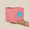Linked Rope Cube Favor Gift Box - On Hand - Scale View