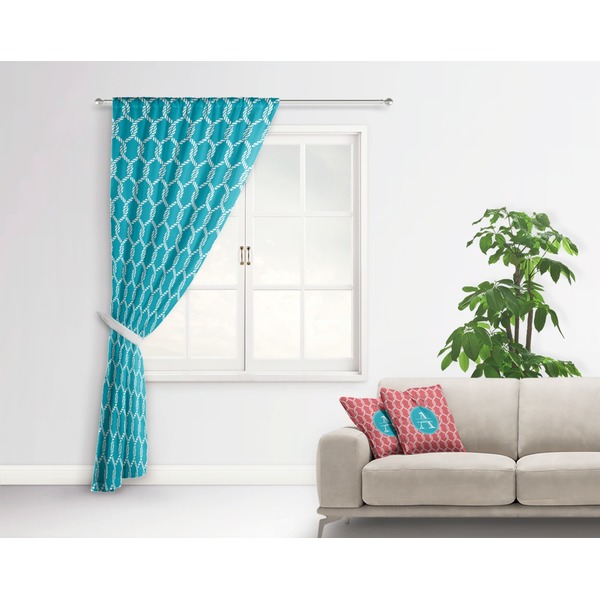 Linked Rope Curtain With Window and Rod - in Room Matching Pillow