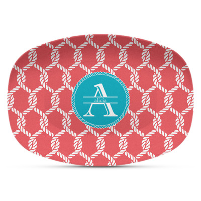 Custom Linked Rope Plastic Platter - Microwave & Oven Safe Composite Polymer (Personalized)