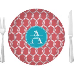 Linked Rope Glass Lunch / Dinner Plate 10" (Personalized)