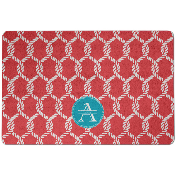 Linked Rope Dog Food Mat - Small without bowls