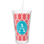 Linked Rope Double Wall Tumbler with Straw (Personalized)