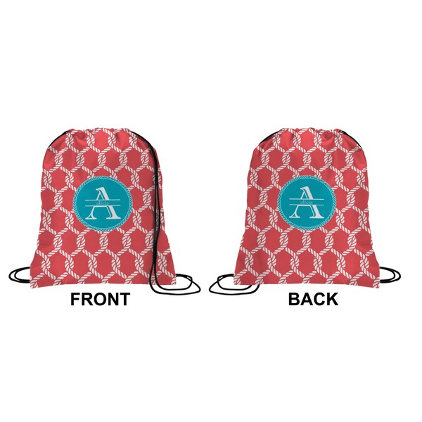 Linked Rope Drawstring Backpack Front & Back Small