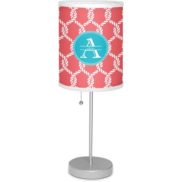 Custom Linked Rope 7" Drum Lamp with Shade Polyester (Personalized)