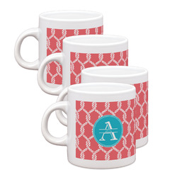 Linked Rope Single Shot Espresso Cups - Set of 4 (Personalized)