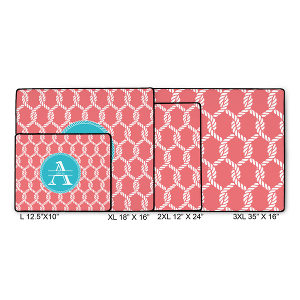 Linked Rope Gaming Mats - SIZE CHART