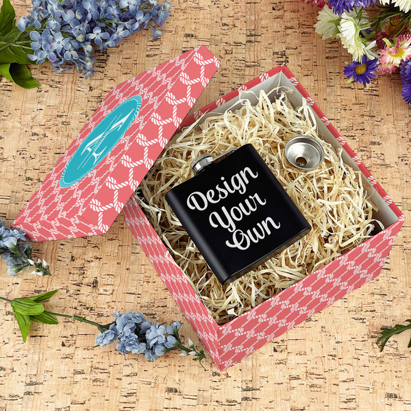 Linked Rope Gift Boxes with Lid - Canvas Wrapped - Large - In Context