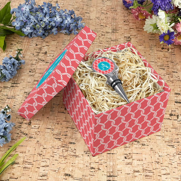 Linked Rope Gift Boxes with Lid - Canvas Wrapped - Medium - In Context
