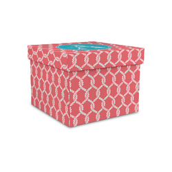 Linked Rope Gift Box with Lid - Canvas Wrapped - Small (Personalized)