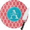 Linked Rope Round Glass Cutting Board (Personalized)