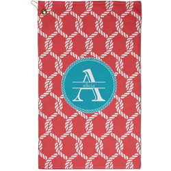 Linked Rope Golf Towel - Poly-Cotton Blend - Small w/ Name and Initial