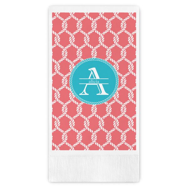 Custom Linked Rope Guest Napkins - Full Color - Embossed Edge (Personalized)