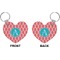 Linked Rope Heart Keychain (Front + Back)
