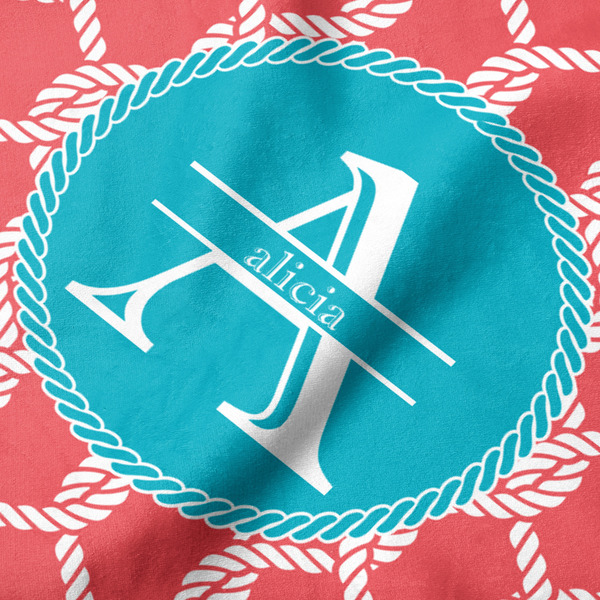 Linked Rope Hooded Baby Towel- Detail Close Up