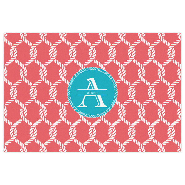 Linked Rope Indoor / Outdoor Rug - 4'x6' - Front Flat