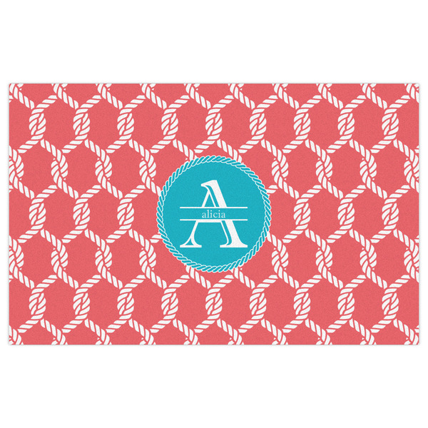 Linked Rope Indoor / Outdoor Rug - 5'x8' - Front Flat