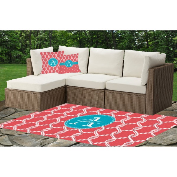 Linked Rope Outdoor Mat & Cushions