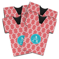 Linked Rope Jersey Bottle Cooler - Set of 4 (Personalized)