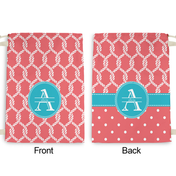 Linked Rope Large Laundry Bag - Front & Back View