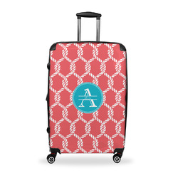 Linked Rope Suitcase - 28" Large - Checked w/ Name and Initial
