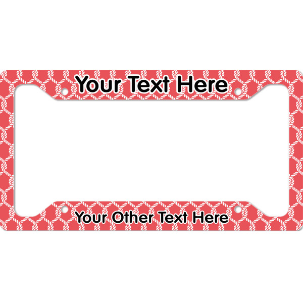 Custom Linked Rope License Plate Frame - Style A (Personalized)