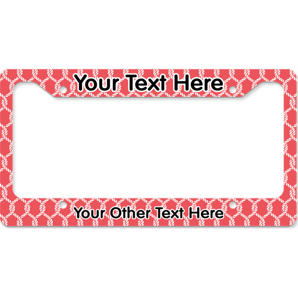 Custom Linked Rope License Plate Frame - Style B (Personalized)