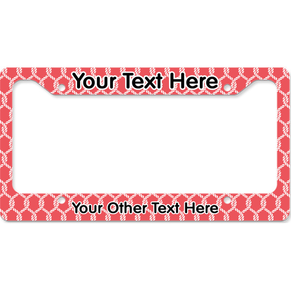 Linked Rope License Plate Frame Wide