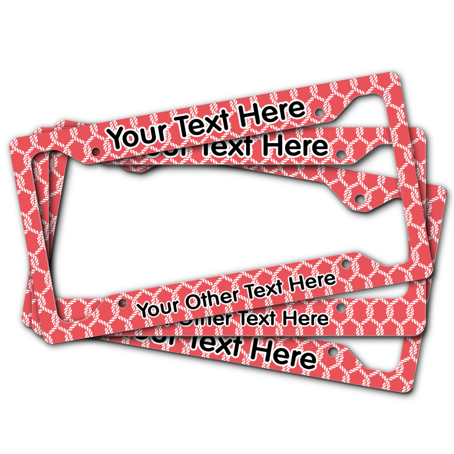 Custom Linked Rope License Plate Frame (Personalized) YouCustomizeIt