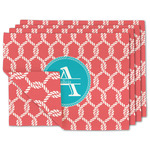 Linked Rope Linen Placemat w/ Name and Initial