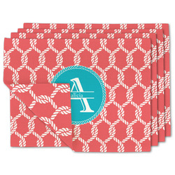 Linked Rope Linen Placemat w/ Name and Initial