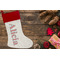 Linked Rope Linen Stocking w/Red Cuff - Flat Lay (LIFESTYLE)