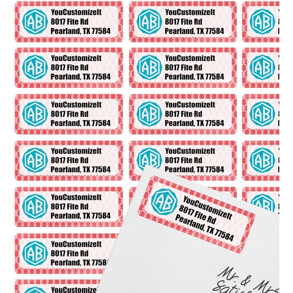 Linked Rope Mailing Label on Envelope - Multiple Labels