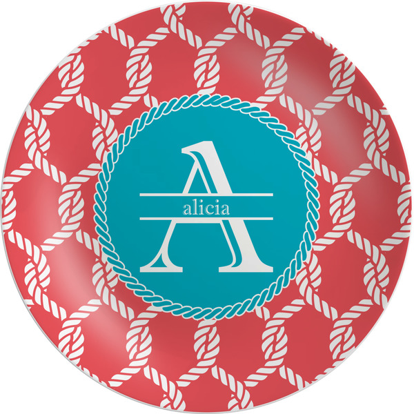 Custom Linked Rope Melamine Salad Plate - 8" (Personalized)