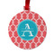 Linked Rope Metal Ball Ornament - Front