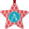 Linked Rope Metal Star Ornament - Double Sided w/ Name and Initial