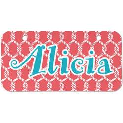 Linked Rope Mini/Bicycle License Plate (2 Holes) (Personalized)
