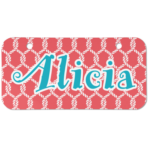 Custom Linked Rope Mini/Bicycle License Plate (2 Holes) (Personalized)