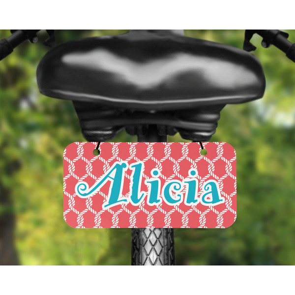 Linked Rope Mini License Plate on Bicycle - LIFESTYLE Two holes
