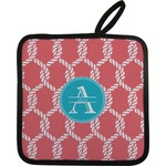 Linked Rope Pot Holder w/ Name and Initial