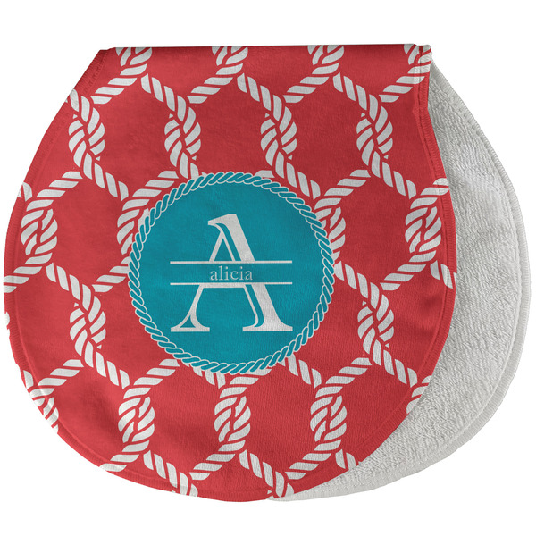 Custom Linked Rope Burp Pad - Velour w/ Name and Initial