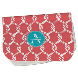 Linked Rope Burp Cloth - Fleece w/ Name and Initial