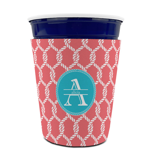 Linked Rope Party Cup Sleeves - without bottom - FRONT (on cup)