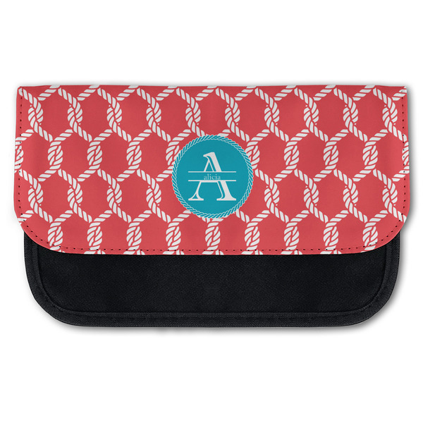 Custom Linked Rope Canvas Pencil Case w/ Name and Initial