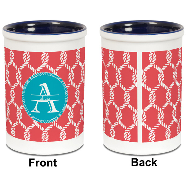 Linked Rope Pencil Holder - Blue - approval