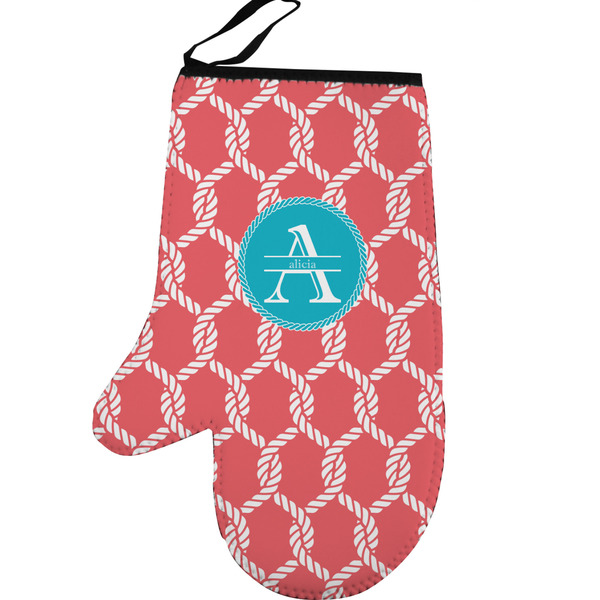 Custom Linked Rope Left Oven Mitt (Personalized)