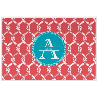 Linked Rope Laminated Placemat w/ Name and Initial