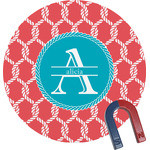 Linked Rope Round Fridge Magnet (Personalized)
