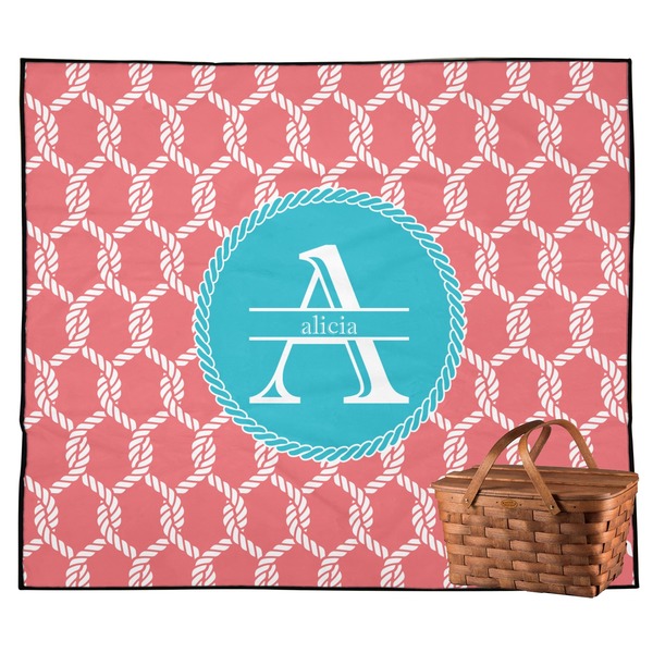 Custom Linked Rope Outdoor Picnic Blanket (Personalized)