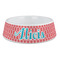 Linked Rope Plastic Dog Bowl - Large (Personalized)